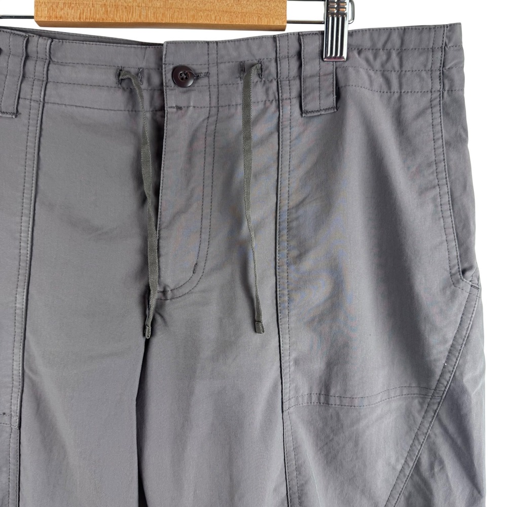 Patagonia Cropped Hiking Pants Womens 12 Gray Drawstring Technical Lightweight